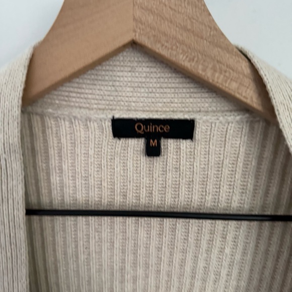 Quince Cream Open-Front Cardigan - Picture 3 of 7